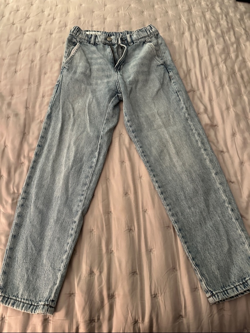 Zara Light Wash Kids Denim Jogger Jeans